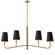 Eleanor Four Light Chandelier in Aged Brass (216|ELN534HCAGB698)