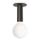 Adams One Light Flush Mount in Black (216|ADS41FHMB)