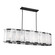 Veil Six Light Linear Chandelier in Dark Matte Black (7|3639899)