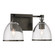 Wynnfrost Two Light Vanity in Rustic Gun Metal (7|15022749)