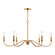 Annabelle Six Light Chandelier in Muted Brass (63|H0322)