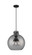Downtown Urban Three Light Pendant in Matte Black (405|4103PLBKG41014SM)