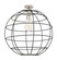 Downtown Urban One Light Semi-Flush Mount in Polished Nickel (405|4341FPNCE22BK)