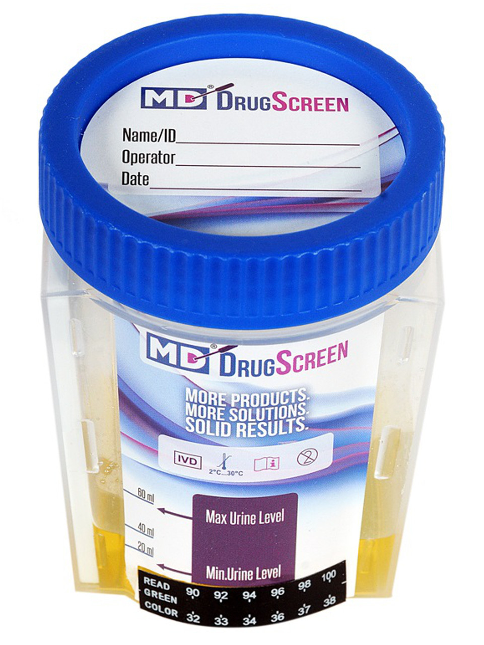 12 Panel MD Drug Test Cup Flat Front 25/Box
