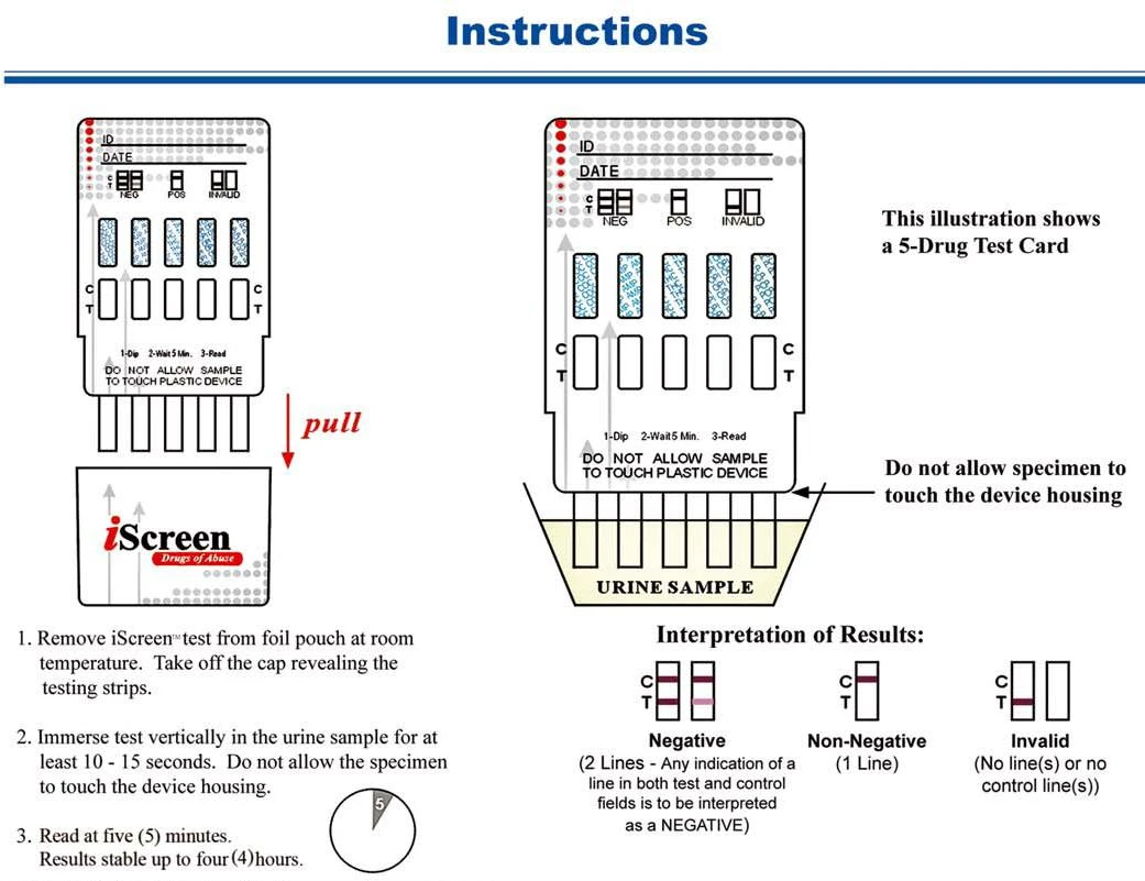 1 Panel Drug Test Dip Card iScreen by Alere / Abbott CLIA Waived 25/Box