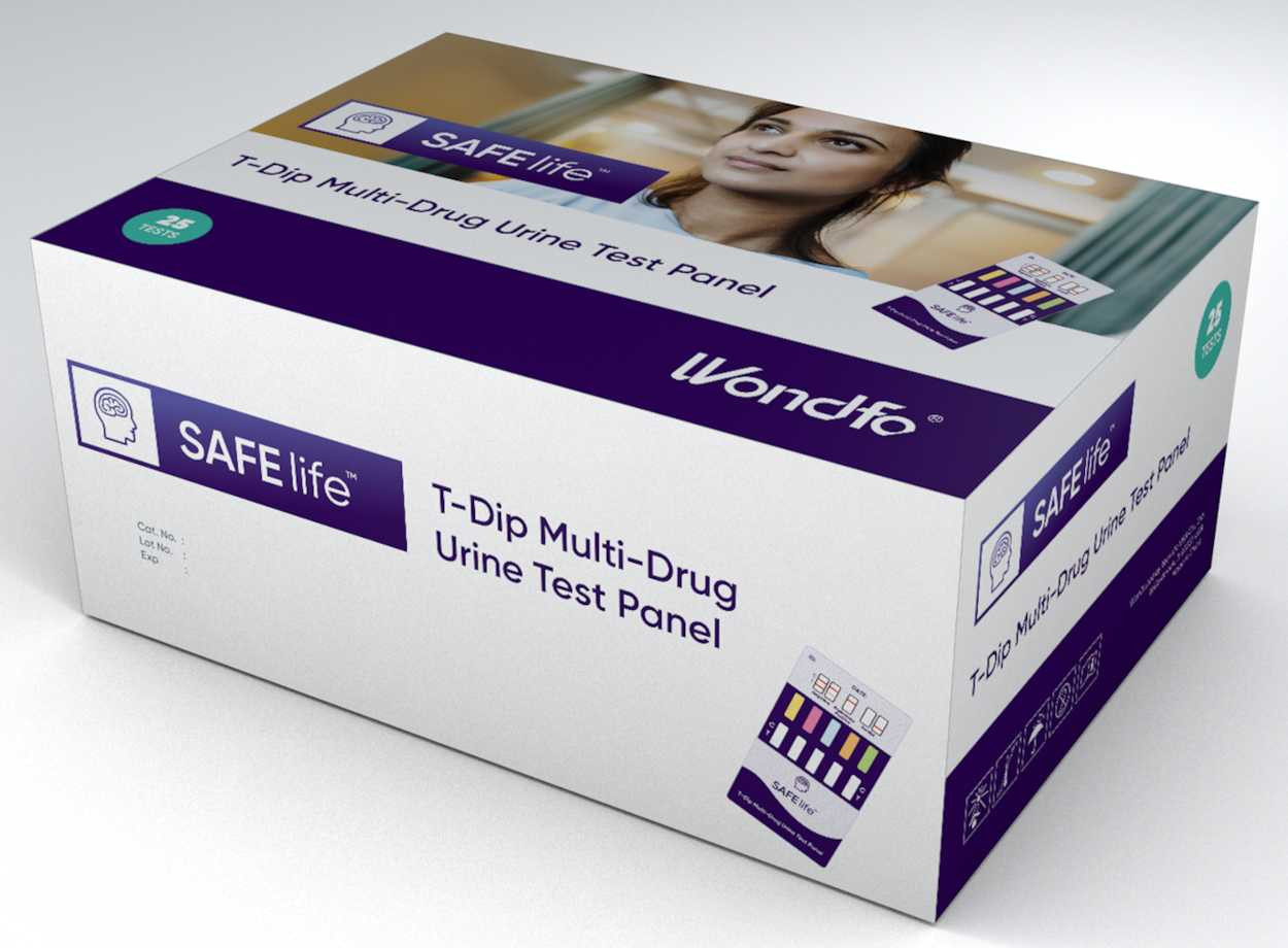 SAFElife™ 12 Panel Drug Test T-Dip® Card by Wondfo CLIA Waived, WDOA-1124, WDOA-3124, WDOA-6124, WDOA-6125, WDOA-7125