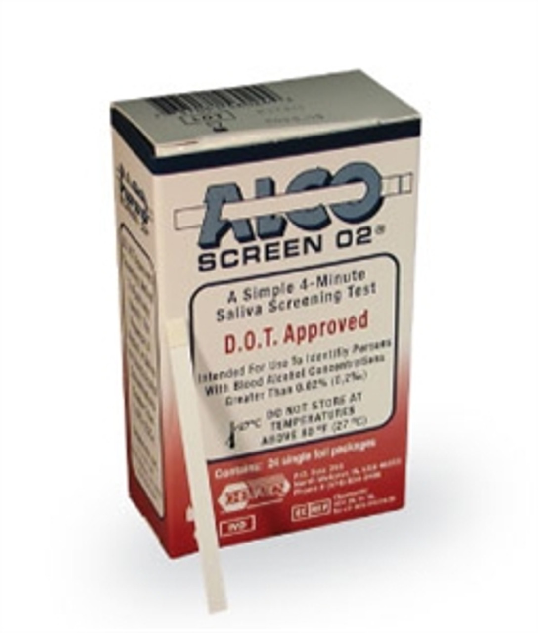 Alco-Screen .02 Saliva Alcohol Test D.O.T. & CLIA Waived 24/Box