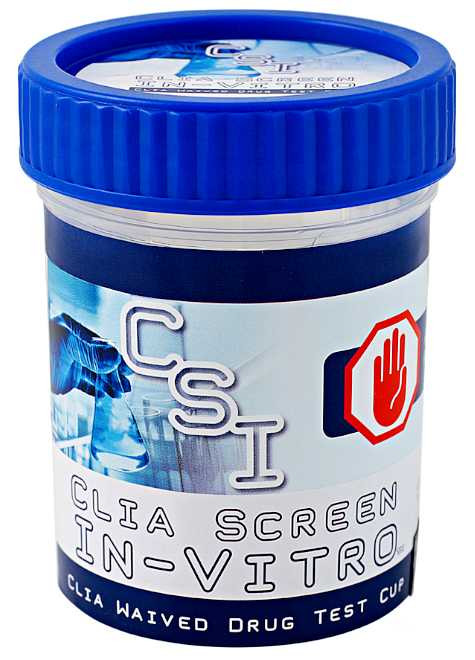 5 Panel Multi-Drug Screen Test Cup CSI CLIA Waived 25/Box | CSI-CUP-254