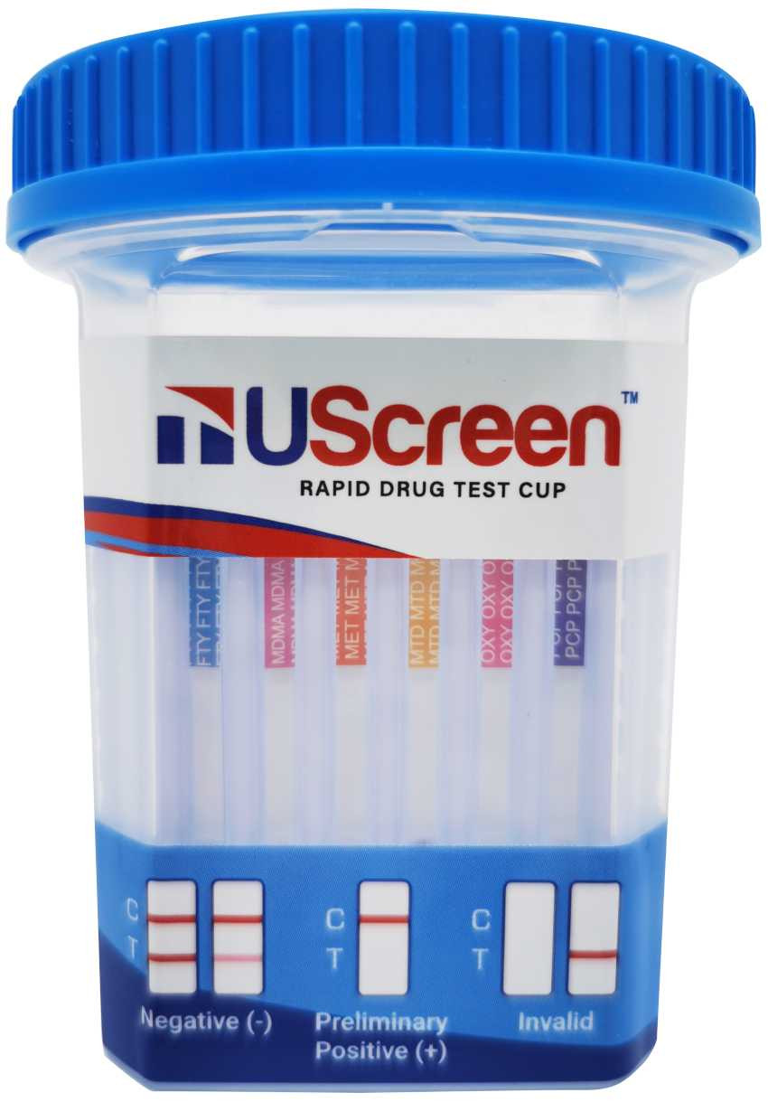 12 Panel + Adulterants UScreen™ Rapid Drug Test Cup CLIA Waived, USS-CUPA-12CLIA