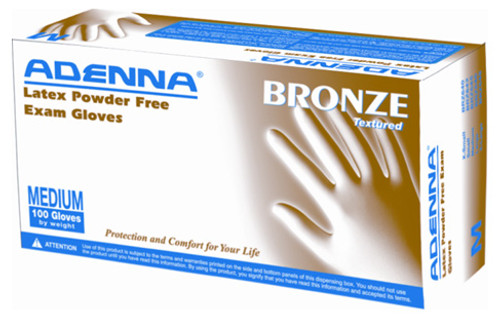 Adenna Latex Powder-Free Bronze Exam Gloves Adenna Latex Powder-Free Bronze Exam Gloves