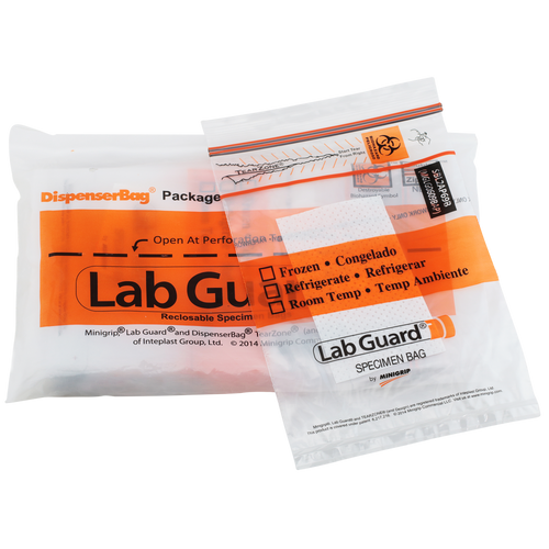LAB GUARD® Specimen Transport Biohazard Bag w/Absorbent 6x9" 1000/CS LAB GUARD® Specimen Transport Biohazard Bag w/Absorbent 6x9" 1000/CS