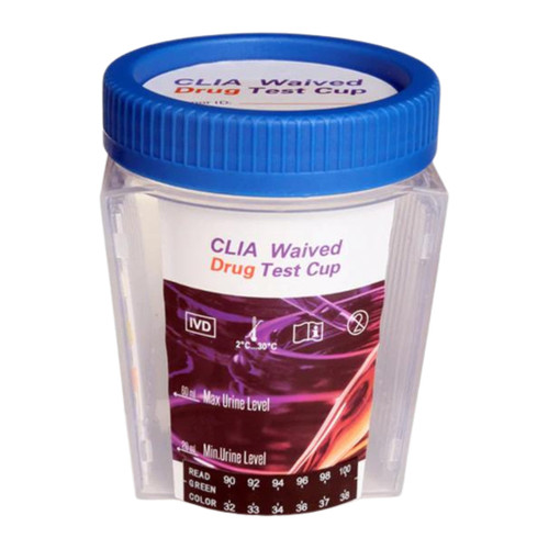 Healgen 10-Panel Flat Front Multi-Drug Screen Test Cup  CLIA Waived 25/Box