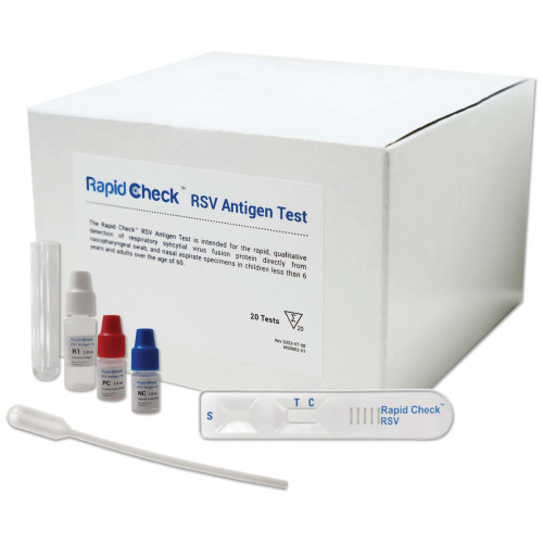 Healgen Scientific Rapid Check™ RSV Antigen Test — CLIA Waived, 20 Tests/Box |     GCRSV-502b-PBS Healgen Scientific Rapid Check™ RSV Antigen Test — CLIA Waived, 20 Tests/Box |     GCRSV-502b-PBS