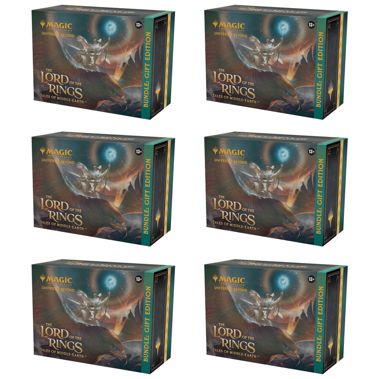  Magic: The Gathering The Lord of The Rings: Tales of  Middle-Earth Bundle - 8 Set Boosters + Accessories : Toys & Games