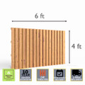 6x4 Feather Edge Fence Panel dimension diagrams