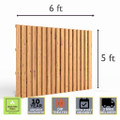 6x5 Feather Edge Fence Panel dimension diagrams