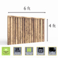 6x4 Heavy Duty Feather Edge Fence Panel dimension diagrams