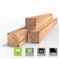 10ft x 3" x 3" Tanalised Timber Posts