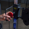 Detail of the Pop Pin on the Powerline Functional Trainer