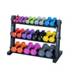 Body-Solid Vinyl and Neoprene Dumbbell Rack