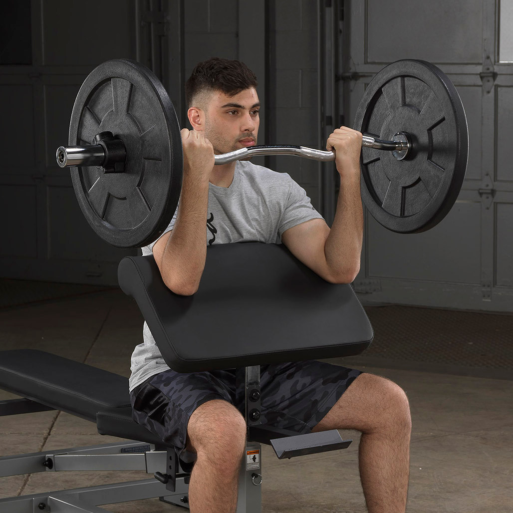 BodySolidのジムユースのプリチャーベンチ Body-Solid Weight Bench Preacher Curl Attachment GPCA1