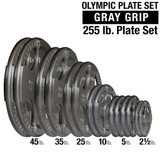 255 lb. Set of Cast Iron Olympic Plates