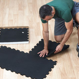 Body-Solid Tools Interlocking Rubber Flooring 4 Pack