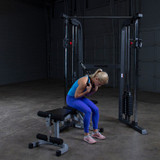 Seated Crunches on the Powerline Functional Trainer