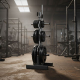 Body-Solid 6-Post Weight Tree and Bar Holder for Olympic Weight Plates