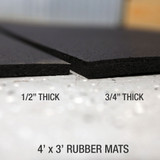 4' x 3' Rubber Mat, 1/2" Thick