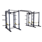 Pro ClubLine Double SPR1000 Power Racks, Rear Extensions, Monkey Bars