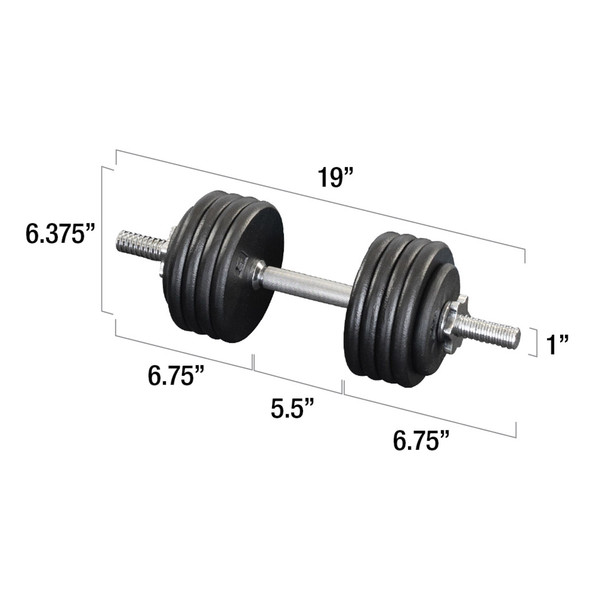 Pro-Style 5 lb. to 50 lb. Adjustable Dumbbell Pair