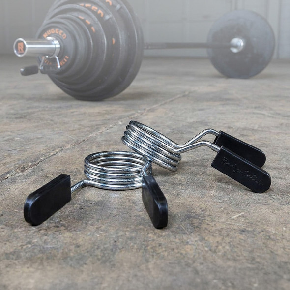 Olympic Barbell Spring Collar Pair