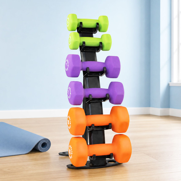 Body-Solid Small Vinyl Dumbbell Rack