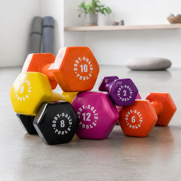 Body-Solid Tools Vinyl Dumbbells