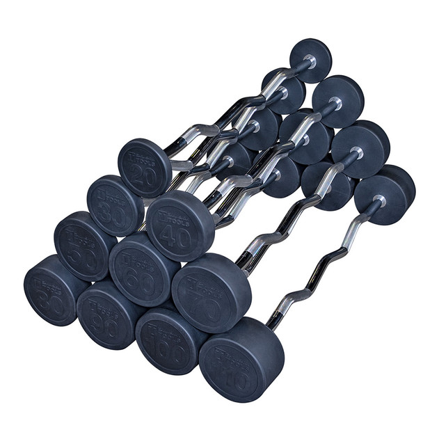 Body-Solid Tools Fixed Weight Curl Barbells