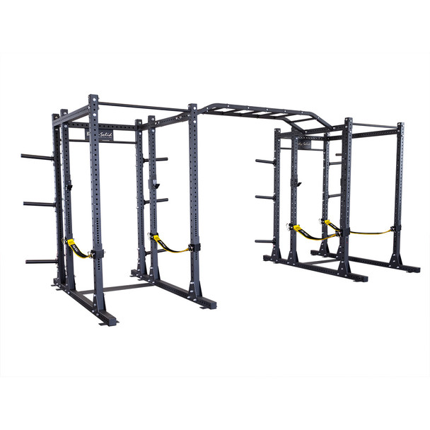 Pro ClubLine Double SPR1000 Power Racks, Rear Extensions, Monkey Bars
