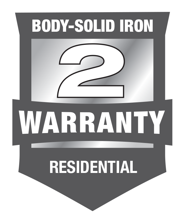 body-solid iron 2 year warranty