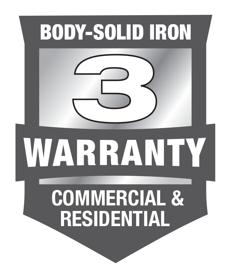 body-solid iron 3 year warranty