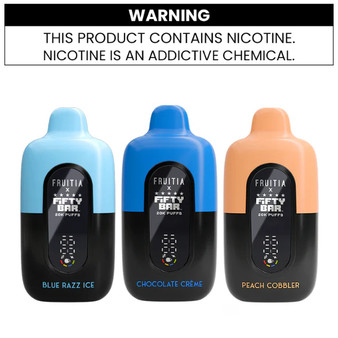 FRUITIA X FIFTY BAR DISPOSABLE VAPE - 20000 PUFFS