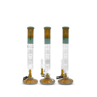 ROOR® TECH FIXED STRAIGHT BARREL PERC MILKY & MINT WATERPIPE 18” - 18S10ATP