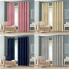 Thermal Blackout Eyelet Ring top Curtains With FREE Pair of tie backs
