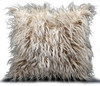 large cushion cover or cushions long Shaggy faux fur cushions 21x21" or 17x17" BEIGE