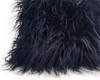 large cushion cover or cushions long Shaggy faux fur cushions 21x21" or 17x17" NAVY BLUE closer view