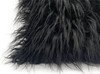 large cushion cover or cushions long Shaggy faux fur cushions 21x21" or 17x17" BLACK closer view