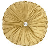 Round Cushion Soft PLUSH Velvet Cushions Luxury Chic Filled Scatter Cushion Round Mustard Gold