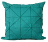 Cushion Cover or Cushion PLEAT stitched faux suede 17"x17" or 17"x 12" TEAL GREEN