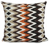 Cushions New Soft Chenille ZIGZAG Scatter Cushions or Covers 17" X "17" ORANGE BROWN