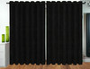 Curtains Eyelet Ring Top Lined Chenille Curtains Black