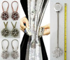 Magnetic Pair of Curtain Tiebacks Crystal diamante